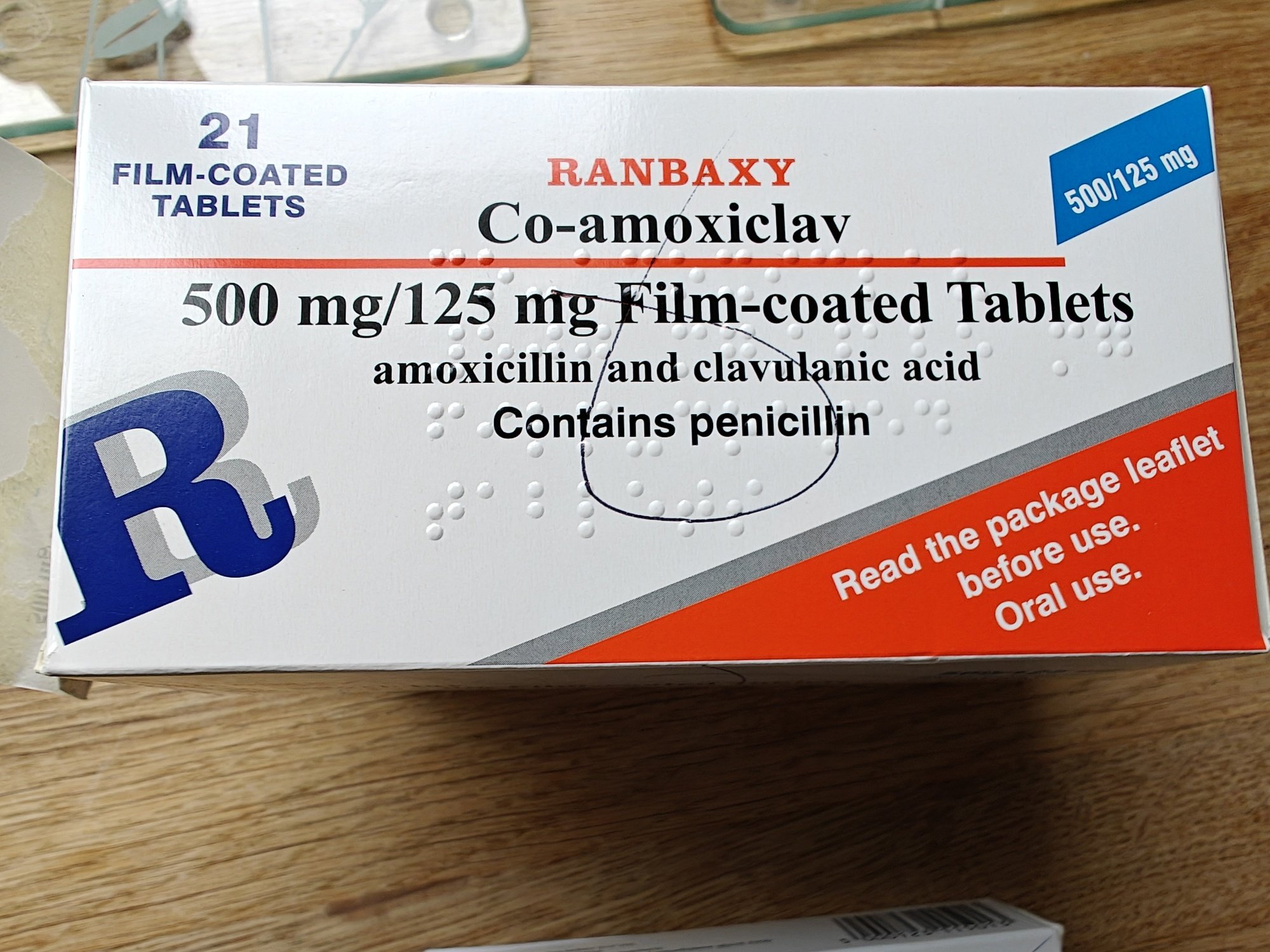 A pack of antibiotics 