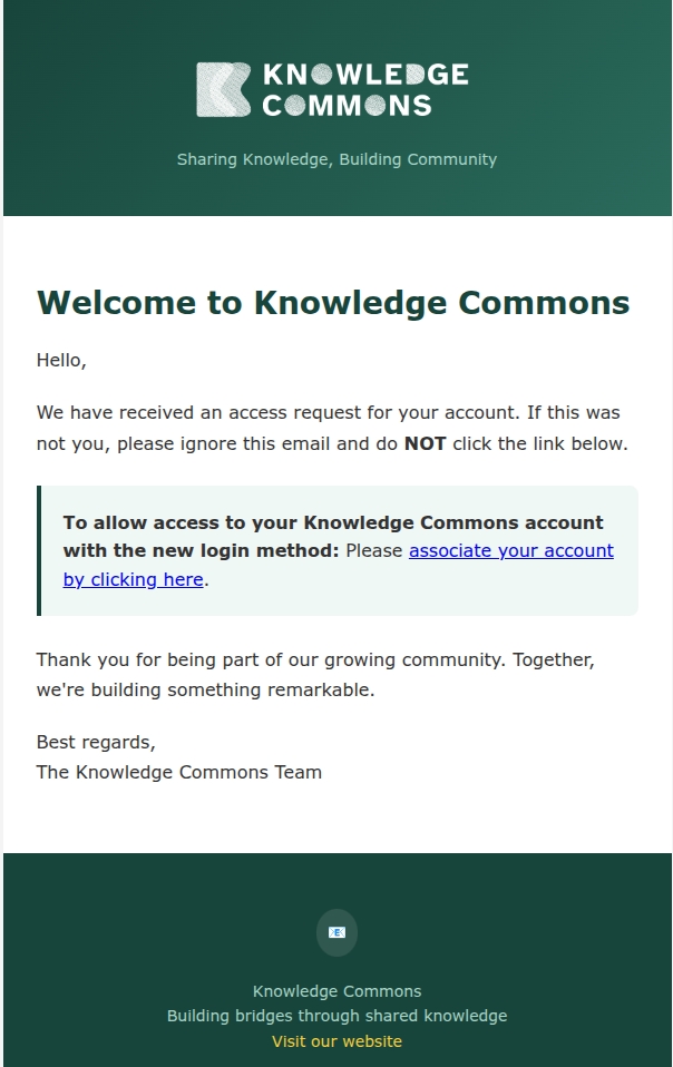 An email with lots of green and a snazzy highlight block for the verification link. 