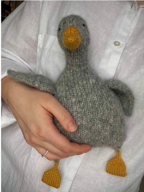 A knitted goose