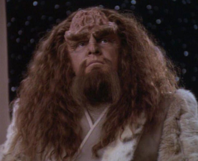 A picture of Kahless from Star Trek 