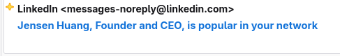 Jensen Huang CEO is popular in your network